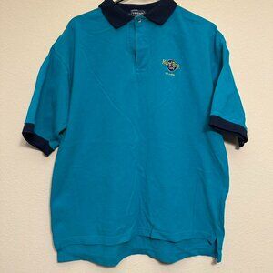 Vintage Hard Rock Cafe Atlanta Teal Polo Shirt